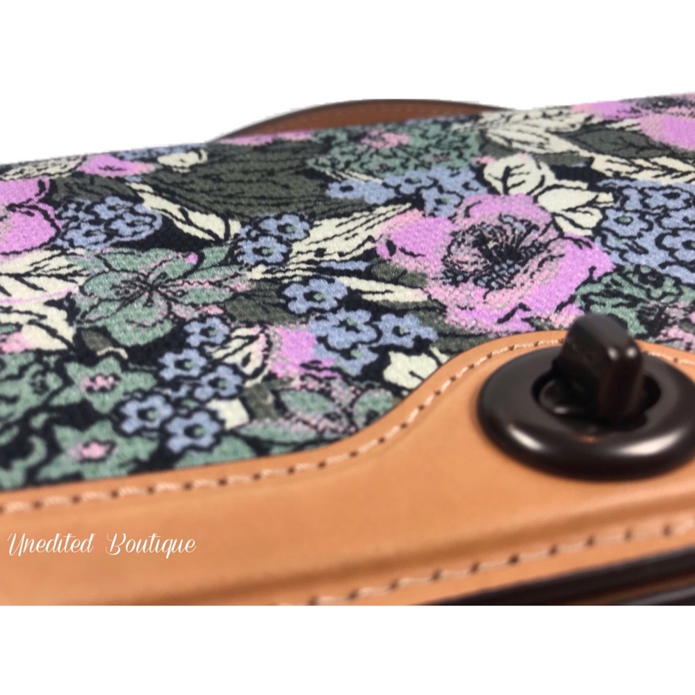 COACH Chain Clutch With Heritage Floral Crossbody - Picture 10 of 14